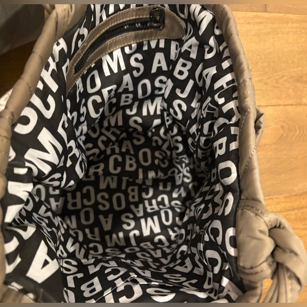 Marc Jacobs Taupe Nylon Quilted Tote Bag - Picture 8 of 8